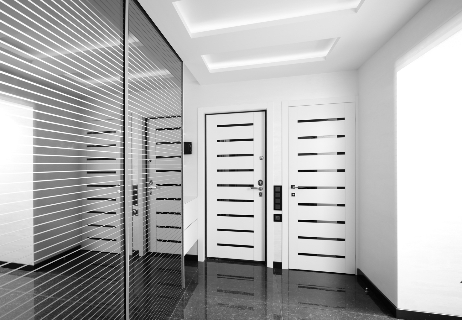 Белые двери с черными вставками в интерьере (51 фото) - красивые картинки и HD фото